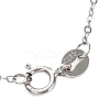 Rhodium Plated 925 Sterling Silver Cable Chains Necklace Makings STER-B001-03P-B-3