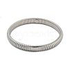 Non-Tarnish 304 Stainless Steel Spring Bangles for Women Men BJEW-U003-02B-P-5