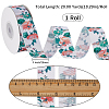 1 Roll Single Face Printed Polyester Grosgrain Ribbons SRIB-CY0001-12A-2