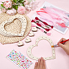 DIY Woven Net/Web with Feather Making Kits DIY-SP0005-44-3