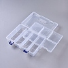 Plastic Double Layer Organizer Boxes CON-WH0069-88-2