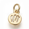 Brass Charms ZIRC-E152-39D-G-RS-2