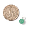 Natural Dyed Malaysia Jade Round Charms PALLOY-JF03358-02-3