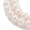 (Defective Closeout Sale) Baking Painted Pearlized Glass Pearl Round Bead Strands HY-XCP0001-17-4