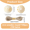 Wood Beads WOOD-FH0002-29A-2