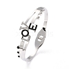 304 Stainless Steel Bangles BJEW-O184-01-4
