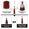 28Pcs 14 Colors Polyester Tassel Big Pendants Decorations HJEW-TA0001-07-4