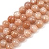 Natural Sunstone Beads Strands G-G342-A02-8mm-2