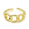 Brass Open Cuff Rings RJEW-B051-43G-2