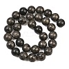 Natural Pyrite Beads Strands G-P303-01-10mm-16-5