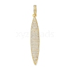 Rack Plating Brass Micro Pave Clear Cubic Zirconia Big Pendants KK-G515-38G-1