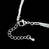 3.5MM Polyester Metallic Cord Braided Cord Necklace Making FB-CBAA152-01P-10-2