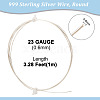 999 Fine Silver Sterling Silver Wire STER-WH0008-04C-S-2