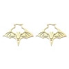 304 Stainless Steel Bat Hoop Earrings for Women EJEW-R156-07G-1