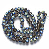 Electroplate Transparent Glass Beads Strands EGLA-A034-T6mm-S23-2
