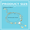 1Pc Heart Stainless Steel Shell Anklets AJEW-LP0007-57-2