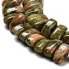 Natural Unakite Beads Strands G-Q167-B17-01-4