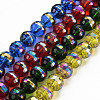 Electroplate Transparent Glass Beads Strands EGLA-N006-031-A-1