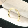 Real 18K Gold Plated Rack Plating Brass Micro Pave Cubic Zirconia Cuff Finger Rings for Women RJEW-C115-01G-01-1