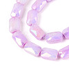 Anti-Tarnish Electroplate Glass Beads Strands GLAA-T025-29C-3