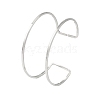 Non-Tarnish 304 Stainless Steel Hollow Open Cuff Bangles for Women BJEW-S155-04P-1