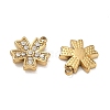 304 Stainless Steel Micro Pave Clear Cubic Zirconia Charms CU-CBAF0F8-03F-G-2