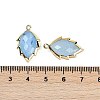 Dyed Natural Jade Faceted Leaf Pendants G-I375-04G-17-3