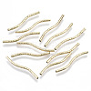 Brass Curved Tube Beads X-KK-R112-034C-NF-2