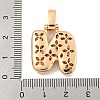 Brass Micro Pave Clear Cubic Zirconia Pendants KK-B099-01G-N-3