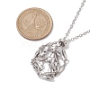 Crystal Stone Cage Pendant Necklaces NJEW-JN04755-03-3