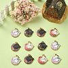 40Pcs 4 Styles Alloy Enamel Pendants ENAM-CJ0004-06-5