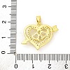 Brass Pendants with Cubic Zirconia KK-D536-08G-3