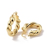 Rack Plating Brass Twist Rope Thick Hoop Earrings for Women EJEW-G315-03G-2