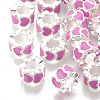 Alloy Enamel European Beads MPDL-R011-06-1