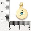 Brass Micro Pave Cubic Zirconia Pendents KK-M303-02G-03-3