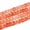 Crackle Transparent Glass Beads Strands GLAA-N062-6mm-10-1