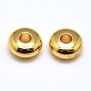 Brass Flat Round Spacer Beads X-KK-M085-22G-NR-2