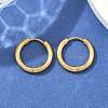 Ion Plating(IP) 304 Stainless Steel Huggie Hoop Earrings EJEW-F111B-17mm-G-4