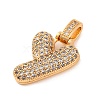 Brass Micro Pave Cubic Zirconia Pendants KK-C076-29Y-G01-2