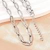 304 Stainless Steel Oval Link Chain Bracelet & Necklace Jewelry Sets SJEW-L199-06P-2
