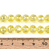 AB Color Plated Transparent Glass Round Beads Strands X-EGLA-T029-8mm-12T-16-4