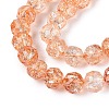 Crackle Transparent Glass Beads Strands GLAA-N063-10mm-10-4