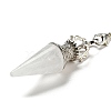 Natural Quartz Crystal Pointed Dowsing Pendulums AJEW-P113-01P-04-3