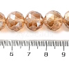 Transparent Electroplate Glass Beads Strands EGLA-N002-34D-F01-4