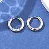 Tarnish Resistant 304 Stainless Steel Huggie Hoop Earrings EJEW-F111-16mm-P-4