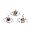 Natural Tiger Eye Pendants G-L512-H10-1