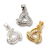 Brass Cubic Zirconia Pendant KK-K273-03-1