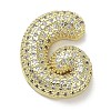 Rack Plating Brass Micro Pave Clear Cubic Zirconia Pendants KK-R163-05G-G-1