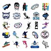 Skiing Theme Waterproof PVC Adhesive Stickers STIC-PW0014-001-3