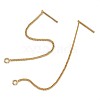 Brass Stud Earring Findings KK-TA0007-12G-4